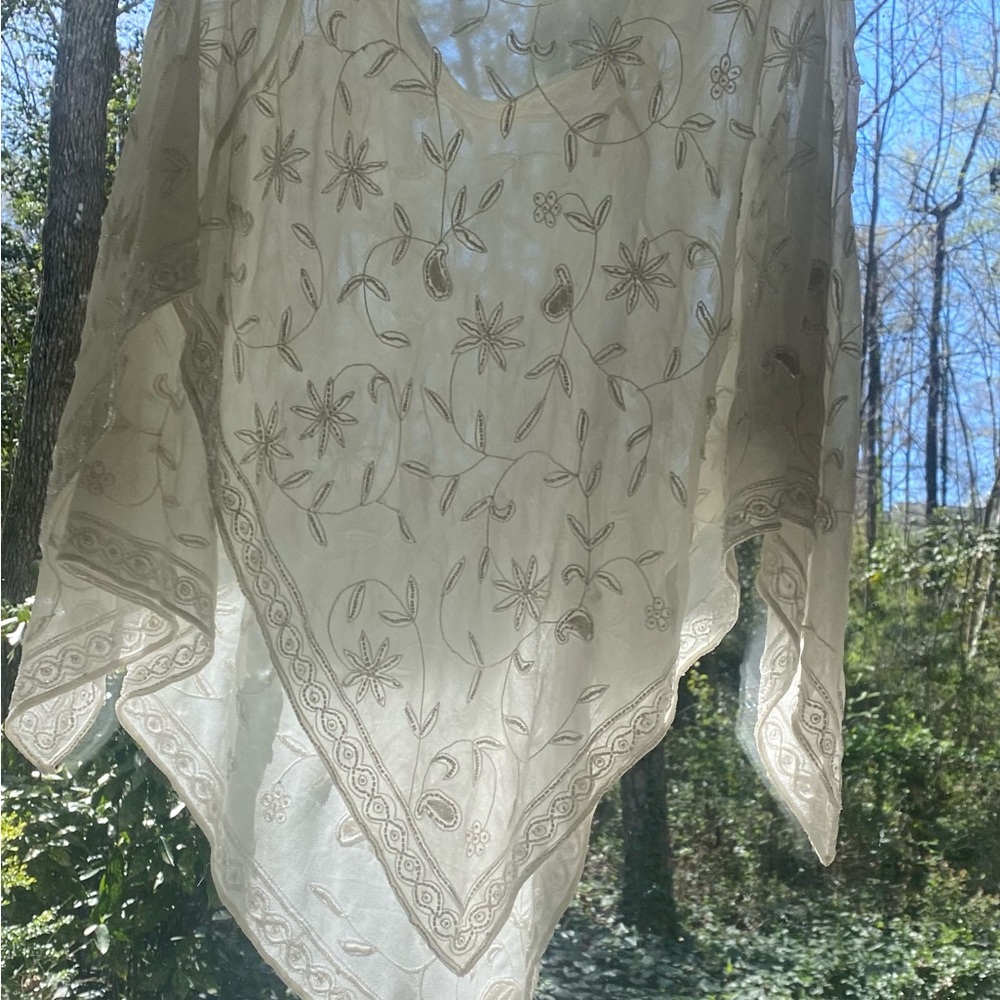 Embroidered, Beaded Bridal Poncho